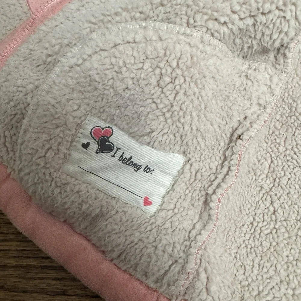 Old Navy Pink Faux Suede Sherpa Lined‎ Toggle Coat Jacket 18-24 Months Excellent